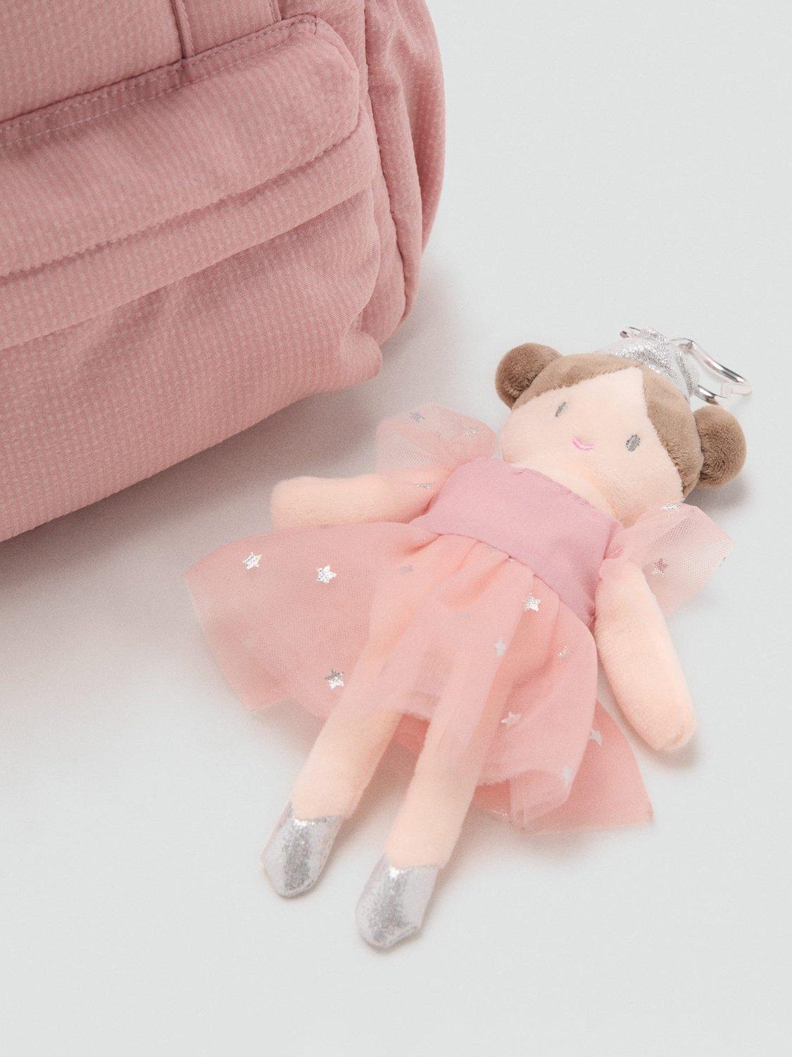 Product image 4 of 5, which shows Mango Kids' Ballet Backpack Bag, Pastel Pink