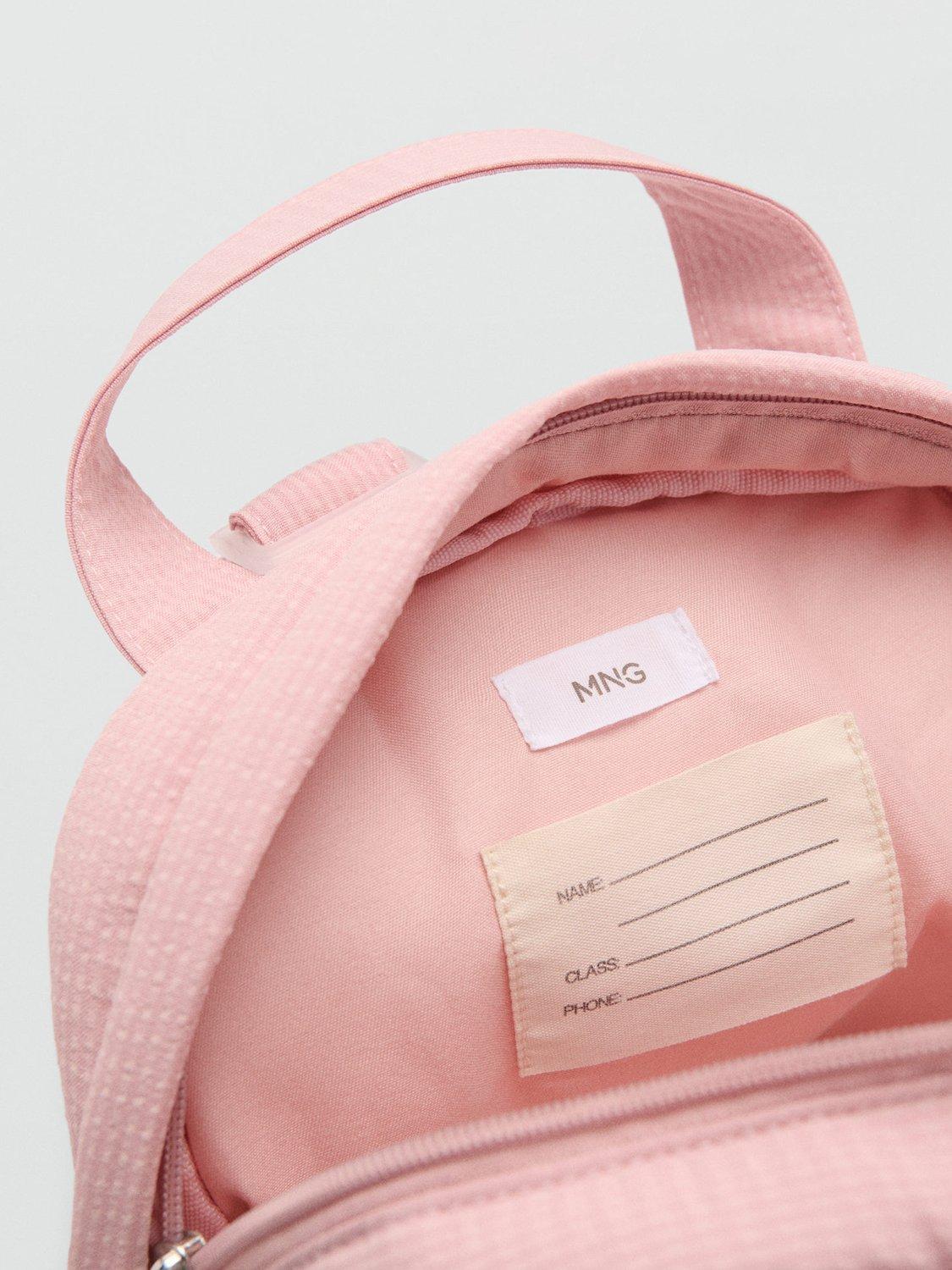 Product image 5 of 5, which shows Mango Kids' Ballet Backpack Bag, Pastel Pink