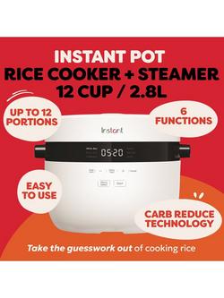 Instant Pot 12 Cup Rice Cooker & Steamer, White - view 2, White