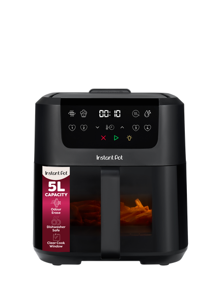 Instant Pot Vortex Compact 4-in-1 Air Fryer, 5L, Black, Black