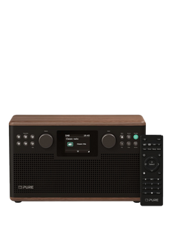 Pure Classic H6 DAB/DAB+/FM Stereo Bluetooth Radio, Walnut, Walnut