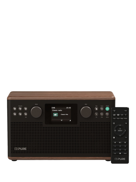 Pure Classic H6 DAB/DAB+/FM Stereo Bluetooth Radio, Walnut, Walnut