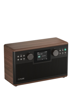 Pure Classic H6 DAB/DAB+/FM Stereo Bluetooth Radio, Walnut - view 2, Walnut