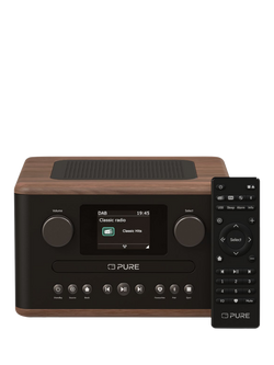 Pure Classic C-D4 DAB+/FM Bluetooth Compact All-In-One Music System, Walnut, Walnut