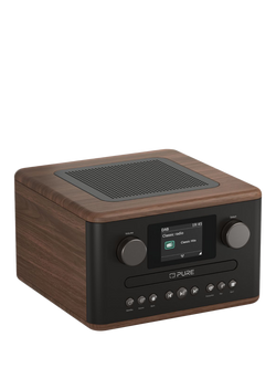 Pure Classic C-D4 DAB+/FM Bluetooth Compact All-In-One Music System, Walnut - view 2, Walnut
