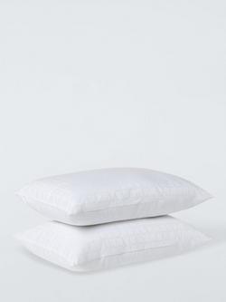 John Lewis Breathe Clusterfibre Standard Pillow, Pair, Medium (3), White