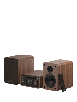 Pure Classic Stero Mini DAB+/FM Radio Bluetooth All-In-One Music System with Remote Control, Walnut - view 2, Walnut