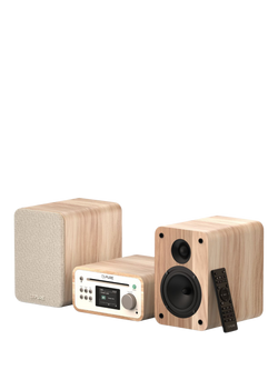 Pure Classic Stero Mini DAB+/FM Radio Bluetooth All-In-One Music System with Remote Control, Oak - view 2, Oak