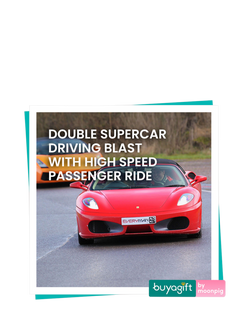 Buyagift Double Supercar Drive & Passenger Lap Gift Experience, Multi