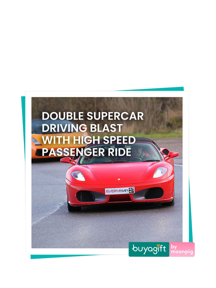 Buyagift Double Supercar Drive & Passenger Lap Gift Experience, Multi
