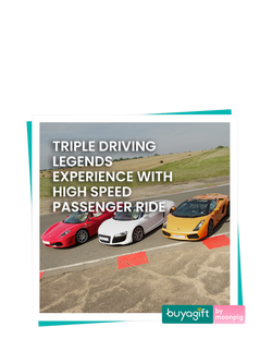 Buyagift Triple Supercar Driving & Passenger Ride Gift Experience, Multi