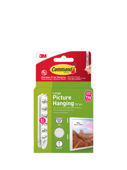 Command Damage-Free Removable Large Picture Hanging Strips, 7kg, White