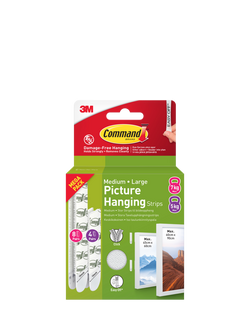 Command Damage-Free Removable Medium & Large Picture Hanging Strips, White