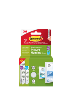 Command Damage-Free Removable Small & Medium Picture Hanging Strips, White