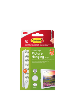 Command Damage-Free Removable Extra Large Picture Hanging Strips, 9kg, White