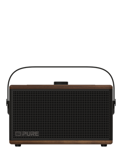 Pure Classic Aura Bluetooth Speaker with Lights, Walnut, Walnut