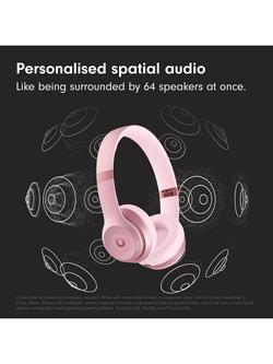 Beats Solo 4 Wireless Bluetooth On-Ear Headphones with Mic/Remote - view 2, Metallic Pink