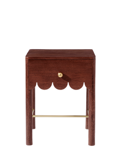 Swoon Lula 1 Drawer Bedside Table, Dark Brown, Dark Brown