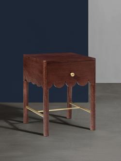 Swoon Lula 1 Drawer Bedside Table, Dark Brown - view 2, Dark Brown