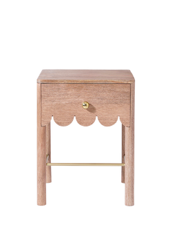 Swoon Lula 1 Drawer Bedside Table, Natural Oak, Oak Stain