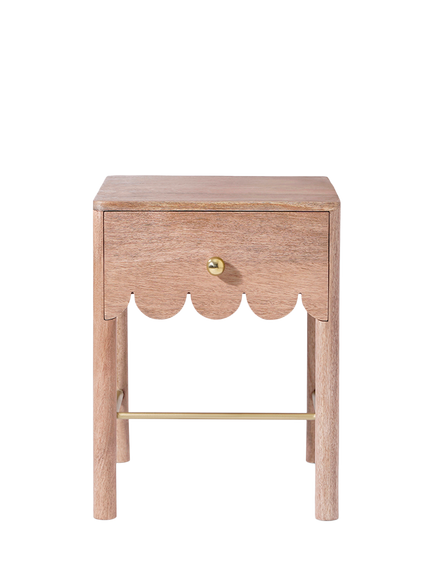 Swoon Lula 1 Drawer Bedside Table, Natural Oak, Oak Stain