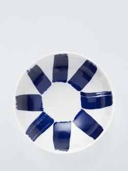 John Lewis Coastal Fine China Bowl, 20cm, White/Navy - view 2, Multi