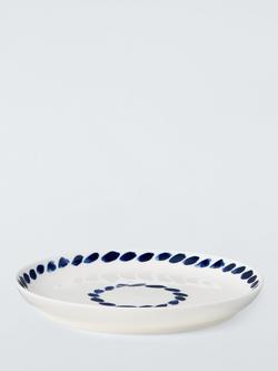 John Lewis Coastal Fine China Tapas Plates, Set of 4, 15cm, White/Navy - view 2, Multi