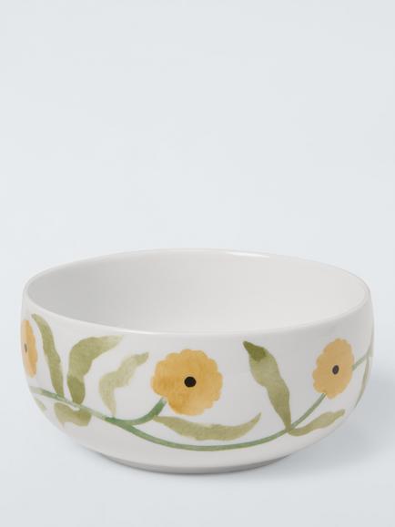 John Lewis x Anine Cecilie Iversen Fine China Cereal Bowl, 15cm, White/Multi, Multi