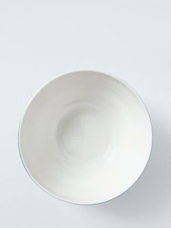 John Lewis Harbour Blue Rim Stoneware Cereal Bowl, 16cm, White/Blue - view 2, Multi