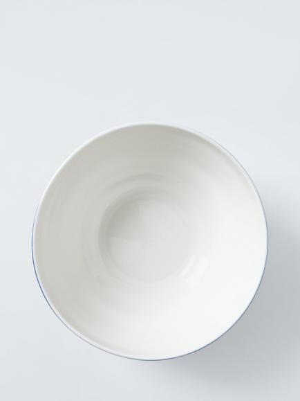 John Lewis Harbour Blue Rim Stoneware Cereal Bowl, 16cm, White/Blue - view 2, Multi