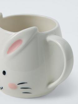 John Lewis Easter Rabbit Fine China Mug, 380ml, White - view 2, Multi