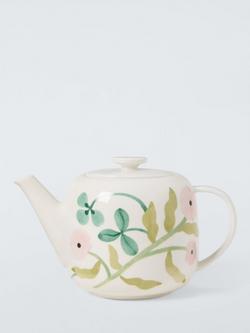 John Lewis x Anine Cecilie Iversen Fine China Teapot, 1.1L, White/Multi, Multi