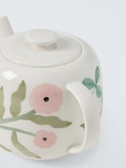 John Lewis x Anine Cecilie Iversen Fine China Teapot, 1.1L, White/Multi - view 2, Multi