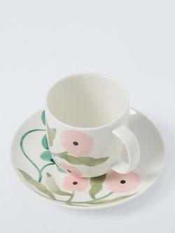 John Lewis x Anine Cecilie Iversen Fine China Teacup & Saucer, Set of 2, 240ml, White/Multi - view 2, Multi