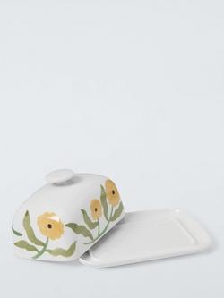 John Lewis x Anine Cecilie Iversen Fine China Butter Dish, White/Multi - view 2, Multi