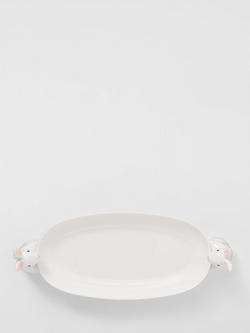 John Lewis Easter Rabbit Fine China Cake Stand, White - view 2, Multi