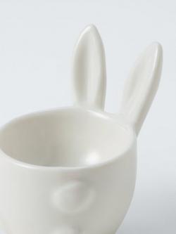 John Lewis Easter Rabbit Feet Fine China Egg Cup, White - view 2, Multi