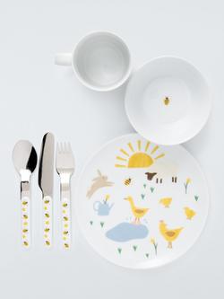 John Lewis Kids' Farmyard Porcelain Dinnerware Set, 6 Piece, Multi