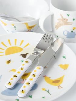 John Lewis Kids' Farmyard Porcelain Dinnerware Set, 6 Piece - view 2, Multi