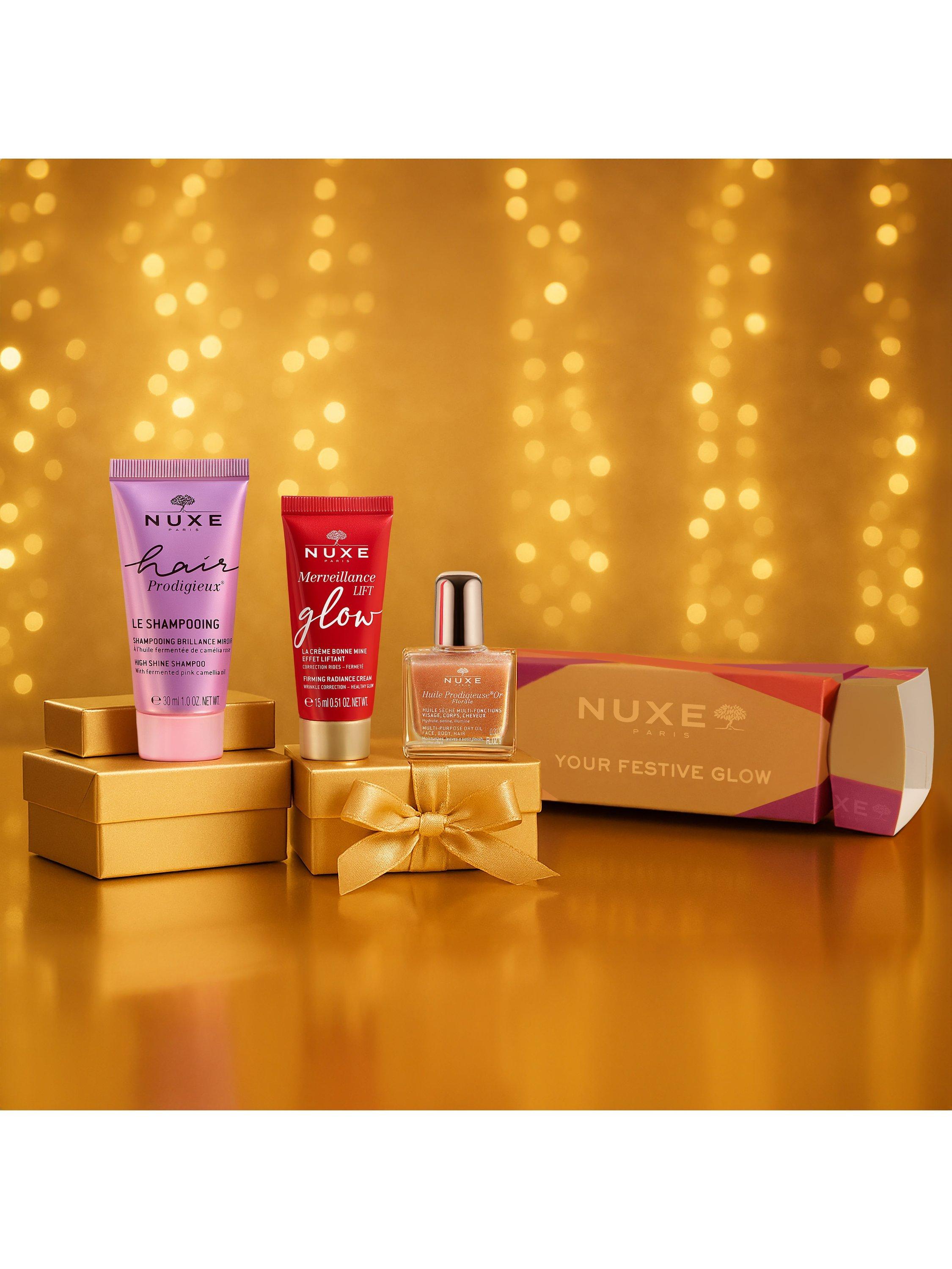 Product image 3 of 4, which shows NUXE Your Festive Glow Beauty Cracker Bodycare Gift Set