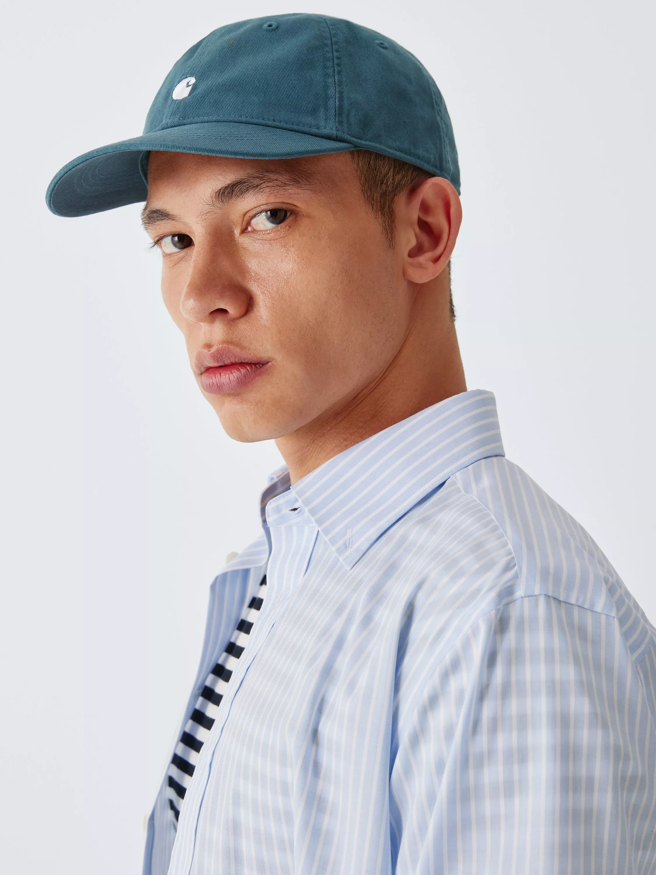 帽子 MADISONBLUE 2025FWCAP EMBLEM Carhartt WIP Cotton Madison Logo Baseball Cap, Blue