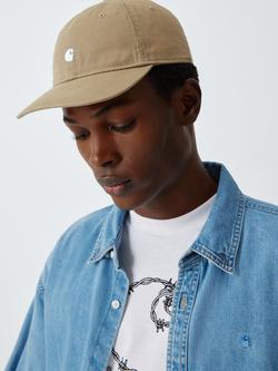 Carhartt WIP Cotton Madison Logo Baseball Cap, Brown Mid