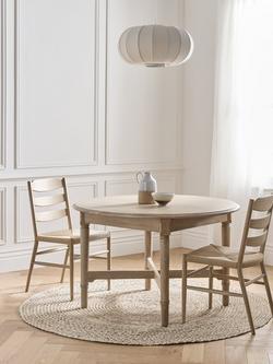 John Lewis Midhurst Round Extending Dining Table, Oak - view 2, Oak