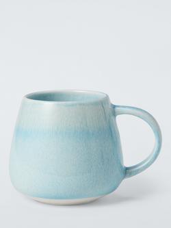 John Lewis Pastel Stoneware Mug, 380ml, Blue, Blue