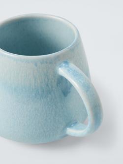 John Lewis Pastel Stoneware Mug, 380ml, Blue - view 2, Blue
