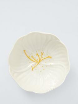 John Lewis Hand Painted Flower Stoneware Bowl, 12cm, White/Yellow - view 2, Yellow