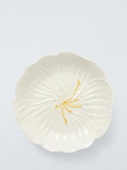 John Lewis Hand Painted Flower Stoneware Plate, 21cm, White/Yellow - view 2, Yellow