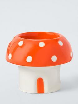 John Lewis Toadstool Stoneware Egg Cup, Red, White