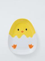 John Lewis Easter Chick Stoneware Plate, 20cm, Yellow/White