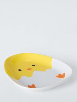 John Lewis Easter Chick Stoneware Plate, 20cm, Yellow/White - view 2, White